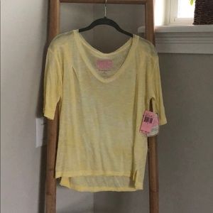 Juicy Couture basic yellow burnout tee